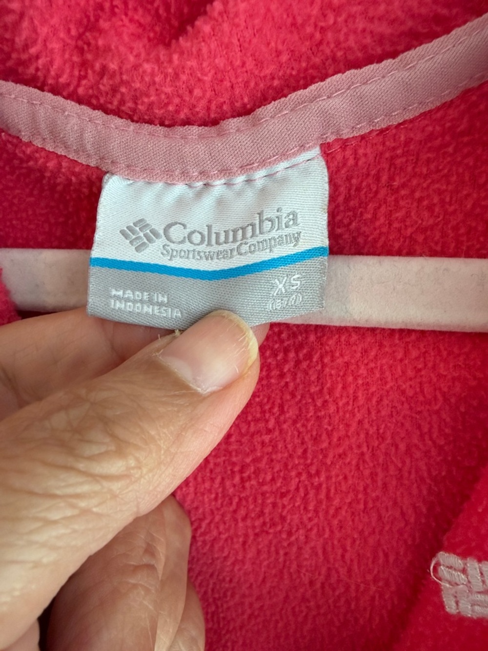 Columbia Girls Bright Pink Hooded Fleece Jacket - Picture 3 of 5